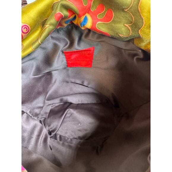 Valentino Woven Fiber & Leather Drawstring Tote 1967 RARE - Picture 6 of 14